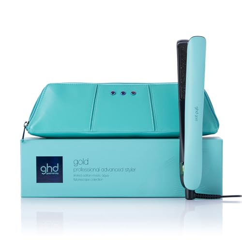 ghd Gold Futurescape, alisador de cabelo profissional para um cabelo liso e brilhante, para todos os tipos de cabelo, edição 2025, cor azul turquesa