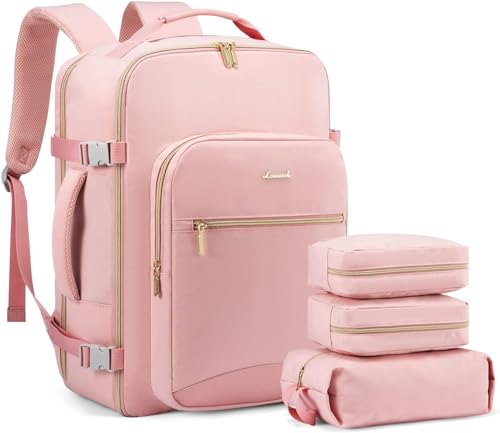 LOVEVOOK Mochila de viagem, impermeável 40 l mochilas malas cabine avião para Easyjet Ryanair, mala de viagem mulher bagagem de mão computador portátil 17 polegadas