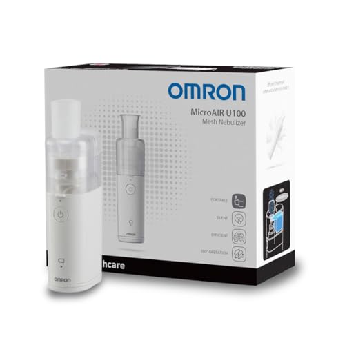 OMRON MircoAIR Nebulizador portátil para crianças e adultos, nebulizador de mão elétrico e silencioso, para tosse, asma e doenças pulmonares obstrutivas crónicas