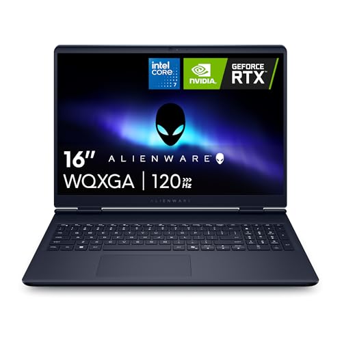 Alienware 16 Aurora portátil Gaming AC16250 16" WQXGA 120Hz sRGB 100%, Intel Core 7 240H Series 2, NVIDIA GeForce RTX 5060, 16 GB RAM, 1 TB SSD, Windows 11 Home, teclado retro. iluminado QWERTY