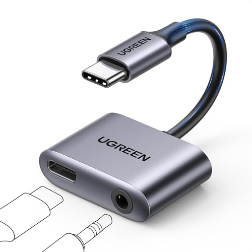 UGREEN Adaptador USB C para Jack de 3,5 mm e carregamento rápido PD 30W DAC Chip Adapter auriculares tipo C compatível com iPhone 15 Pro iPad Pro Air 2022 Galaxy S25 / 25/24/23 Xiaomi 13 12 Pixel 5 4