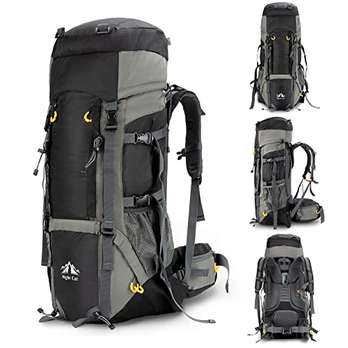 Night Cat 70L 90L Mochila de caminhada para homens mulheres acutos de trekking mochileiros escalada ciclismo viajar