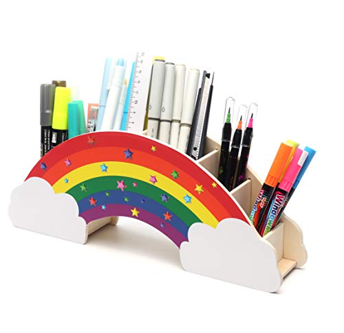 Exerz Porta-lápis / organizador de mesa arco-íris autocolantes de estrelas para bricolage Creative decoração, mesa organizada, material de escritório, papelaria para estudantes, armazenamento