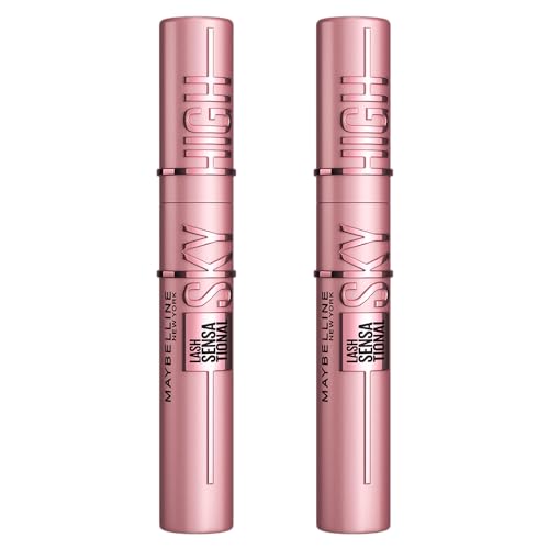 Maybelline New York, pacote duplo de maquilhagem: x2 máscara de pestanas Lash Sensational Sky High, tom preto