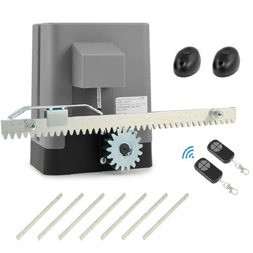 CO-Z 200 W Motor para porta de correr capacidade 600 kg abertura de porta de correr com fecho de correr de aço e controlo remoto