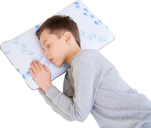 SIKAINI Almofada de espuma viscoelástica para crianças almofada de bebé para almofadas rasas para crianças (3-8 anos)