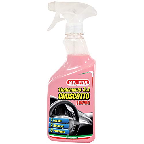 Mafra, Tratamento de brilho de salpicos 3 em 1, ideal para renovar, brilhar e proteger o pulverizador do carro, com ação revivificante, retarda o branqueamento do plástico, tamanho 500 ml