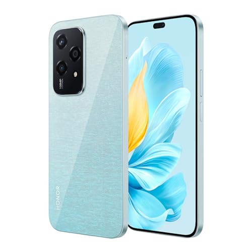 HONOR 200 Lite Smartphone 5G 8 GB + 256GB, AMOLED 6,7", câmara tripla de 108 MP, MediaTek Dimensity 6080 (6 nm), 4500 mAh, duplo SIM, NFC, Android 14, azul