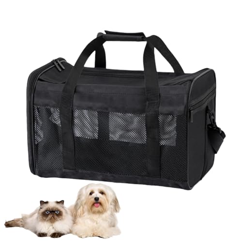 Bolsa de transporte dobrável para animais de estimação, caixa de transporte para cães pequenos, com alça de ombro ajustável, para carro
