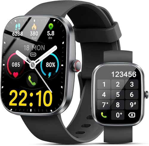 Relógio inteligente homem mulher, 1,91" Smartwatch com chamadas Bluetooth e Whatsapp notificação, IP68 pulseira atividade com 100 modos desportivos, pulsómetro, SpO2, monitor de sonho para Android iOS