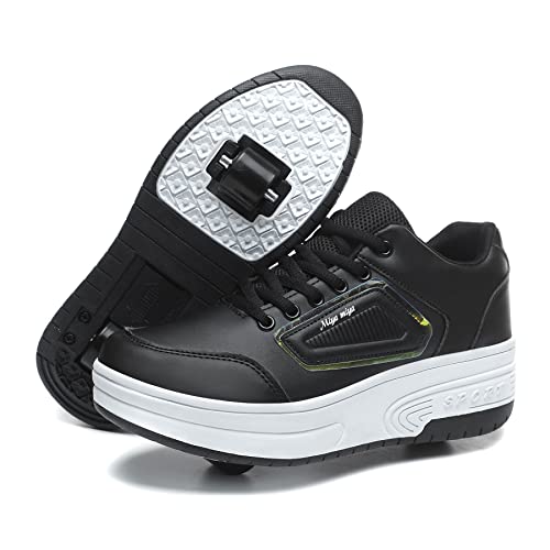 LYBANG Crianças skate sapatos de roda dupla calçado desportos de exterior ginásio Sneakers moda sapatilhas presente de aniversário para crianças