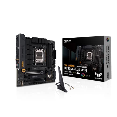 ASUS TUF Gaming B650M-PLUS WiFi Placa base AMD Ryzen AM5 Micro-ATX (VRM de 14 fases, PCIe 5,0 M,2, DDR5, WiFi 6, 2,5 GB Ethernet, USB4, Aura Sync)