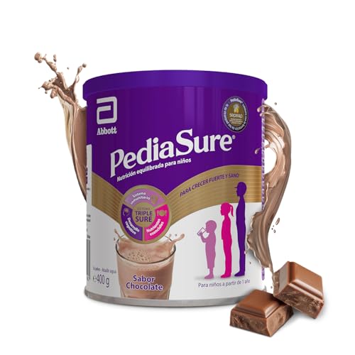 PediaSure Sabor de chocolate, complemento alimentar para crianças com proteínas, vitaminas e minerais, 400 g