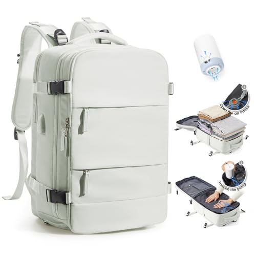 SZLX Mochila de viagem para mulher, mochila a vácuo, bagagem de mão 40 x 30 x 20 Ryanair Easyjet, mochila de transporte impermeável para desporto ao ar livre, malas de viagem para computador portátil