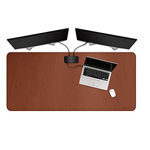 ZORESYN Tapetes para rato para jogos 120 x 60 cm - impermeável antiderrapante, tapete de computador de escritório - castanho claro
