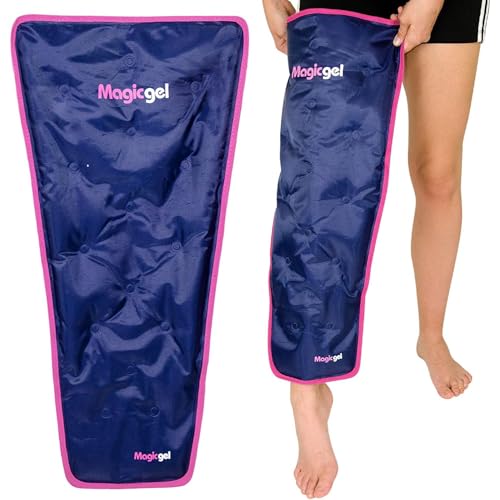 Magic Gel Saco de gel frio para lesões nas pernas - saco de gelo com lesões cobre toda a perna 62 cm - Reduz a dor inchaço e a inflamação - reutilizável para entorses artrite e mais