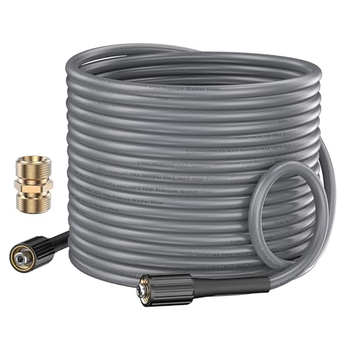 DANCINGBOAR Mangueira de substituição para lavadora de água 10 m, 3600 PSI super flexível rosca feminina M22 14 mm resistente a duplas mangueira de extensão para acessórios de alta pressão, lavagem de