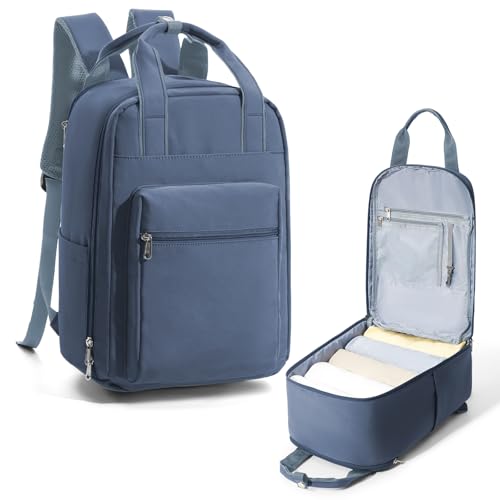 BJLFS Mochila viagem cabine avião 40 x 20 x 25 a vácuo bagagem de mão de grande capacidade com sistema de vácuo mochila de viagem portátil impermeável para homem e mulher com sistema de compressão