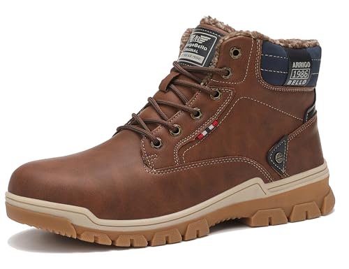 ARRIGO BELLO Botas homem inverno botins sapato neve clássico forrado pele trekking caminhadas tamanho 41-46