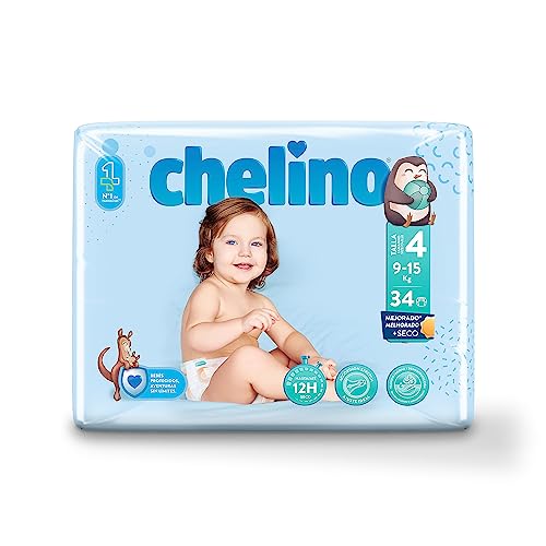 Chelino Fralda infantil tamanho 4 gatinhar (9-15 kg), fraldas 204