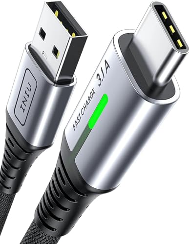 INIU Cabo USB A USB C, [1 m] QC 3,0 e 3,1 A cabo USB C carregamento rápido, liga trançada de nylon cabo USB tipo C carregador compatível com iPhone 15 Pro Samsung S21 Huawei Xiaomi Pixel Android auto