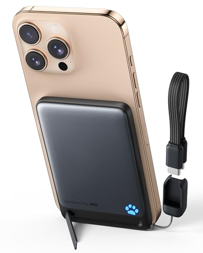 INIU Power Bank, Qi2 Certificado 5000 mAh 20 W PD magnético bateria externa, viagem essencial carregadores móveis carregamento rápido para iPhone 16 15 14 13 12 Pro MAX Mini Case