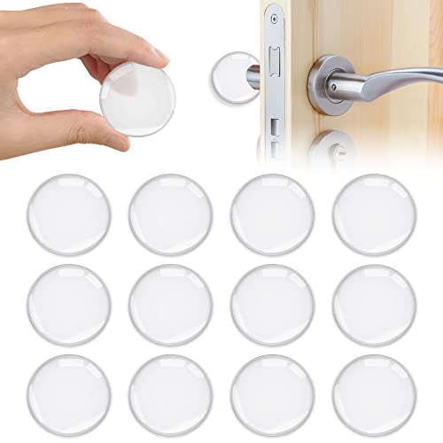 Vicloon Barra de porta, 12 peças transparentes para porta autocolantes, tops transparentes autocolantes para portas, tops para portas para móveis e proteção de paredes