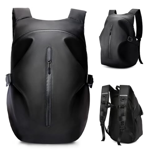 HYC00 Mochilas de motocicleta para homens, mochila impermeável para capacete, acessórios de motocicleta, malas para laptop, mochilas de viagem, malas escolares para estudantes, B-preto Wu, L