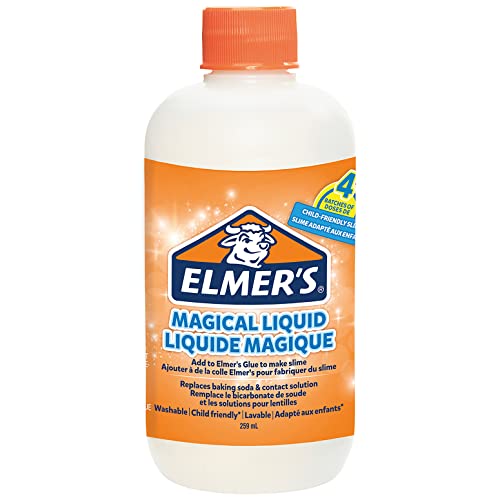 Solução líquida mágica slime de cola Elmer, 259 ml; ideal para fazer slime