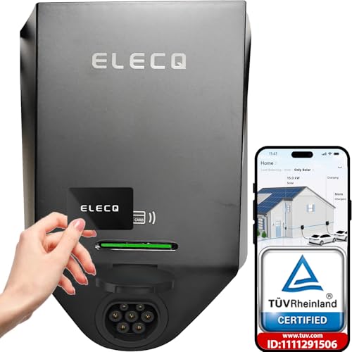 ELECQ wallbox 22kw trifásico | OCPP RFID WiFi | equilíbrio de carga dinâmico, gestão dinâmica de carregamento | estação de carregamento carro veículo elétrico tipo 2 | compatível 11kw 32A 400 V