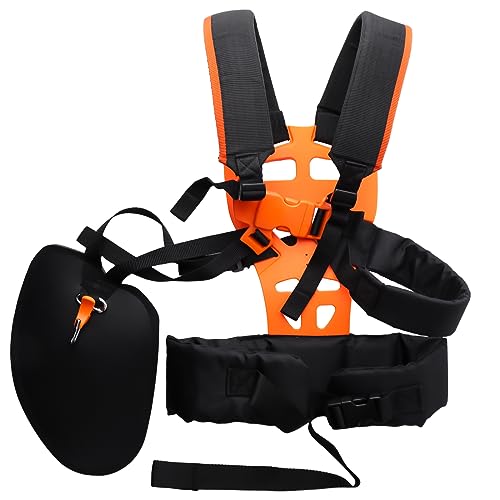 Correia de ombro para corta-relvas correia de arnês de aparador de nylon para ceifeira dupla com fácil ajuste para cortador de relva de jardim de nylon rígido, para desboçador Garden Lawn