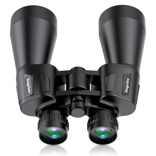 Binóculos compactos de 20 x 60 polegadas para adultos de alta potência, impermeáveis e à prova de névoa, para observação de aves com pouca luz, caça, viagens, inclui bolsa de transporte