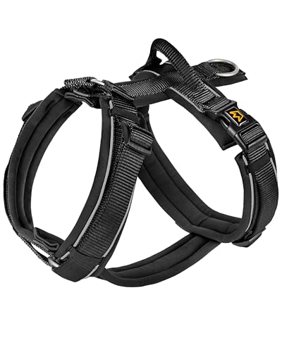 Rudelkönig Arnês para cão Paola - Arnês para cães refletores com alça - Arnês ajustável para cães grandes