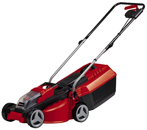 Einhell Corta-relvas a bateria GE-CM 18/30 Li-Solo Power X-Change (18 V, 30 cm de largura de corte, até 150 m², Brushless, saco coletor de 25 l, 30 - 70 mm de altura de corte, sem bateria)