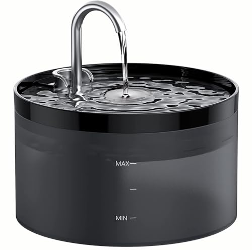 Fonte para gatos: Bebedor gatos fonte - 2L GIOTOHUN fonte de água para gatos - super silenciosa fonte gatos água em forma de torneira - preto fonte água gatos para vários animais de estimação
