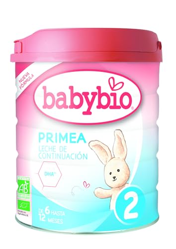 Babybio - Leite infantil de vaca - Primeia 2 continuação, 800 g, de 6 a 12 meses - bio - sem óleo de palma