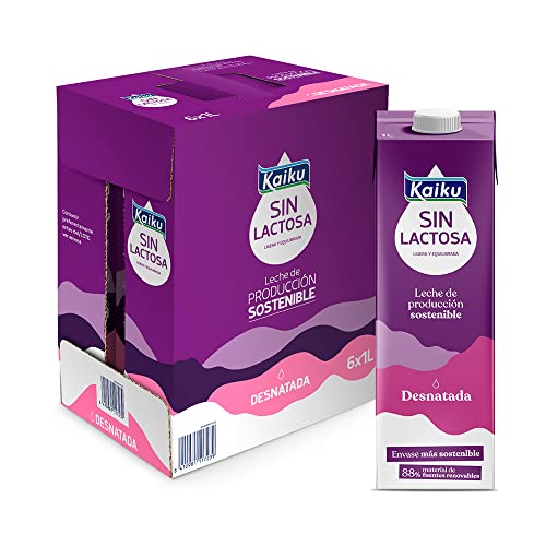 Kaiku - Leite sem lactose magro, embalagem de 6 caixas
