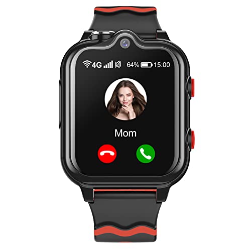Relógio inteligente criança GPS e chamadas menina Smartwatch 4G WiFi vídeo chamada SOS 2 câmaras à prova d'água SMS despertador cronómetro modo classe rejeição chamada desconhecida música vídeo