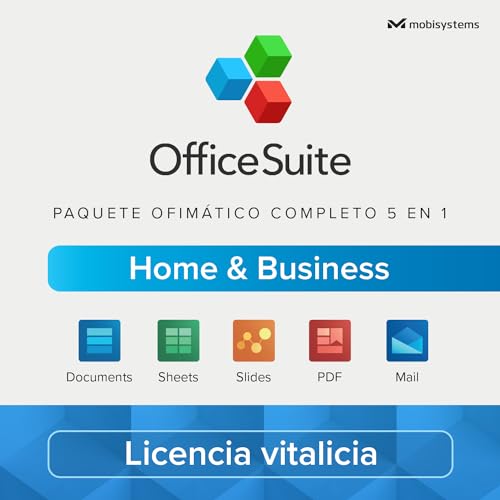 OfficeSuite Home & Business - Licencia de Por Vida - Documents, Sheets, Slides, PDF, Mail & Calendar para Windows