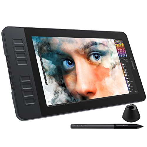 GAOMON PD1161, Tablet gráfico com ecrã de 11,6 polegadas, monitor de desenho com 8 teclas de acesso rápido e lápis ótico sem bateria com 8192 níveis de pressão, compatível com Windows, Mac