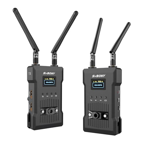 SVBONY ST1 4K Sistema de transmissão de vídeo sem fio, 5G 8 bandas, transmissor e recetor de vídeo sem fio, latência de 0,06 s, alcance de 300 m, wireless para Live Streaming