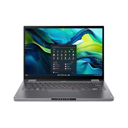 Aspire Spin 14 ASP14-52MTN-58CR, Computador portátil conversível de 14" WUXGA LCD táctil (Intel Core Ultra 5 115U, 16 GB RAM, 512 GB SSD, Intel Graphics, Windows 11 Home), cinzento. , teclado QWERTY