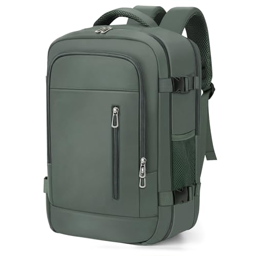 OTAHGK Mochila de viagem cabine avião 40 x 20 x 25 para Ryanair bagagem de mão malas de cabine mala de viagem para portátil de 14 polegadas, Verde claro, 40 x 20 x 25, Casual