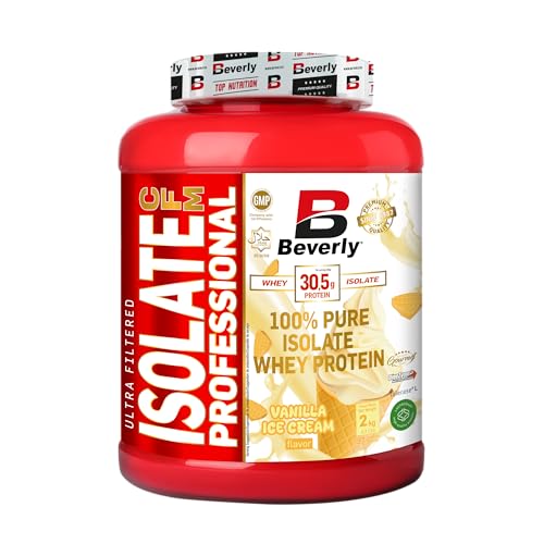 BEVERLY ISOLATE CFM | Aislado de Proteína de Suero Lacprodan® | 1 Kg | 6 Sabores | Tonifica y aumenta la masa muscular | Mayor rendimiento deportivo (1 KG, VAINILLA)