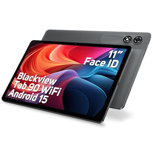 Blackview Tablet de 11 polegadas, Android 15 Tab 90Wifi, 12 GB RAM 128 GB ROM/1TB TF Gaming Tablet, Widevine L1/8200 mAh/5G WiFi/Octa Core/GPS/WPS/8 MP+ 13 MP/Face ID/Bluetooth 5G .0-2 Altifalantes