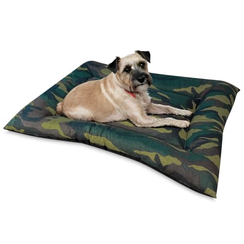 Homey - Cama reversível e lavável para cães, modelo Doggy, colchão confortável de tecido de camuflagem para transporte e casa, ideal para o descanso de animais de estimação, 50 x 70 cm