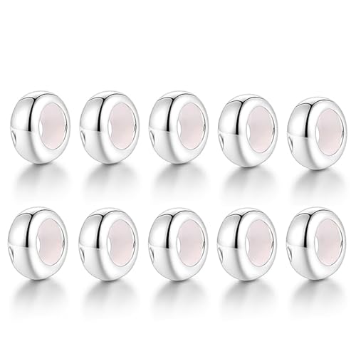 GW 2 Pcs Espaçadores contas 925 de prata de lei de borracha de Charm Stopper para pulseiras