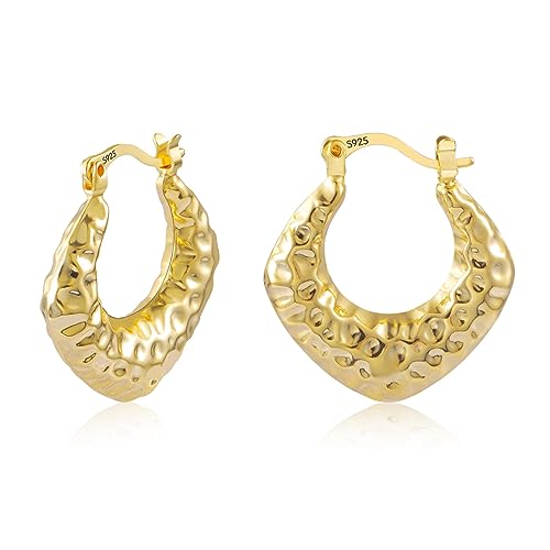 KISSPAT Brincos de argola para mulher, brincos hipoalergénicos brincos de argola de prata 925 brincos de ouro para mulheres e meninas presentes jóias festa