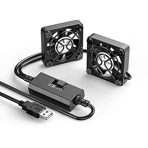 ELUTENG Ventoinha USB 40 mm, 2 em 1, 3 velocidades de 5500 RPM, máximo. Mini ventilador potente ventilador de refrigeração para computador para Xbox/VR Glass/Laptop/TV Box / PS4 / Router