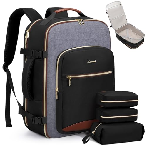 LOVEVOOK Mochila viagem cabine avião mochilas bagagem de mão Ryanair Vueling Easyjet 45 x 36 x 20 mochila mulher homem 40 litros mochila portátil 17 polegadas viagem pack para escola casual trabalho,